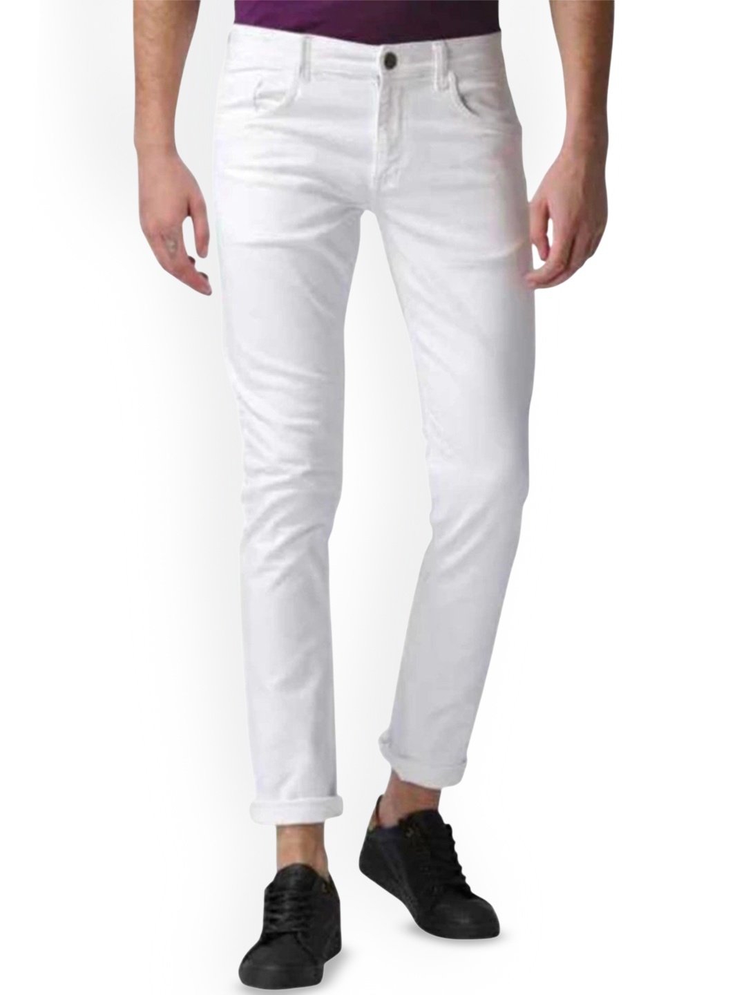 

LINARIA Men Classic Slim Fit Clean Look Jeans, White