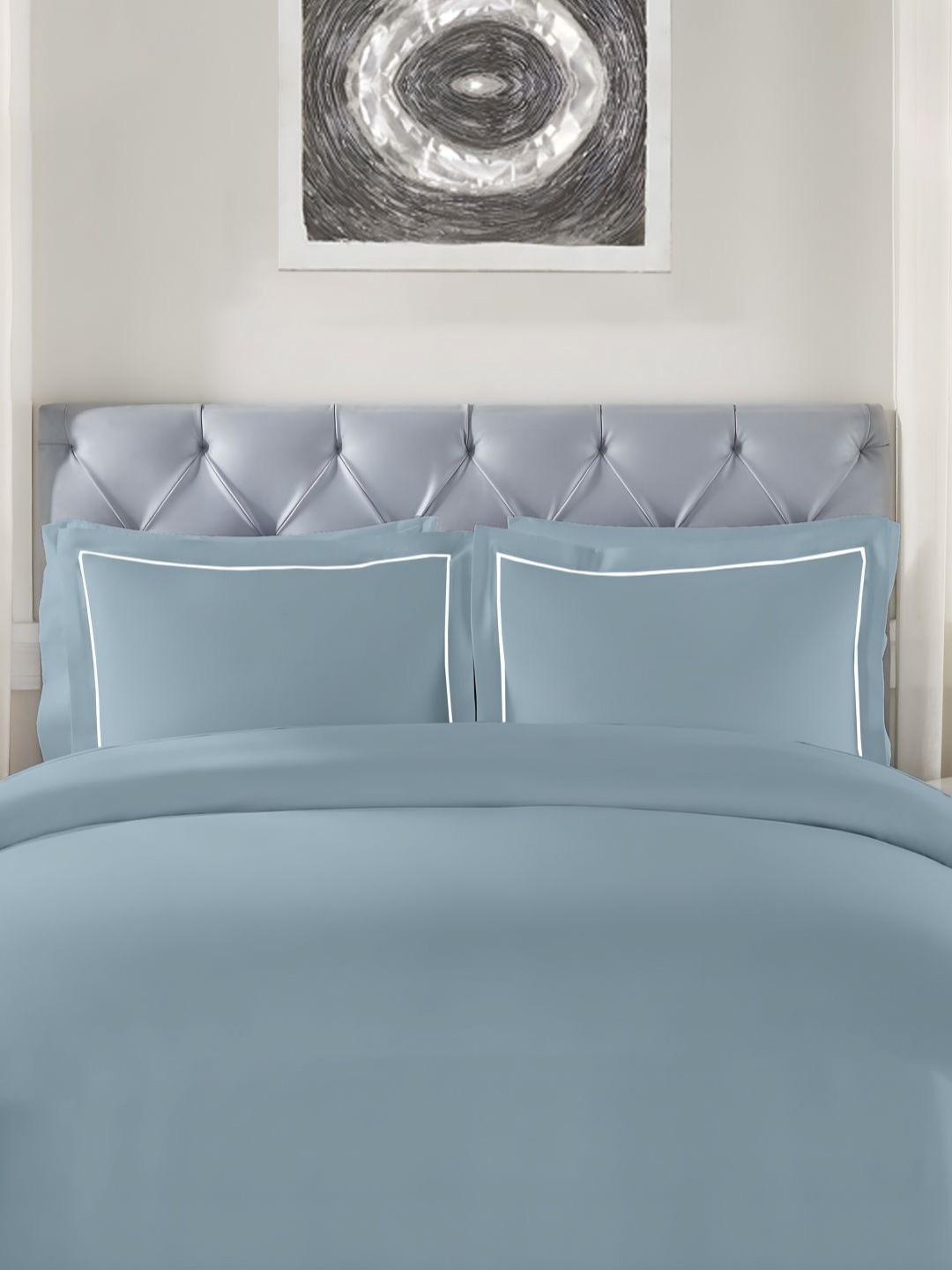 

Enchant Home Elegance Blue & White 250 TC Pure Cotton King Bedsheet Set 2.74 m x 2.74 m