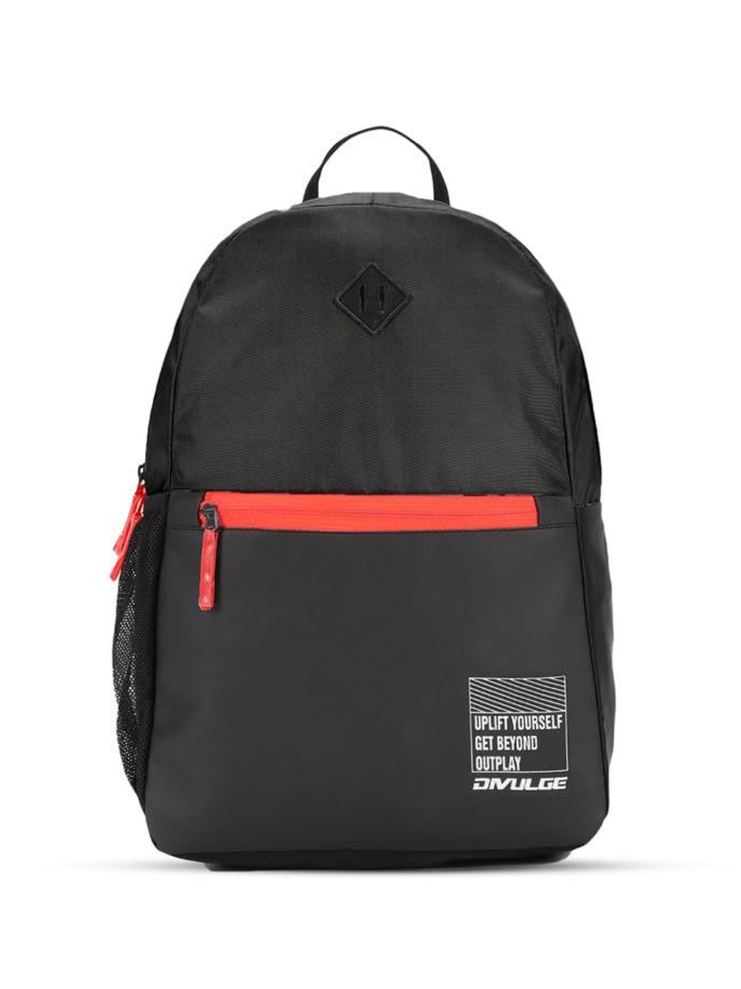 

Divulge Women Brand Logo Printed Backpack, Black