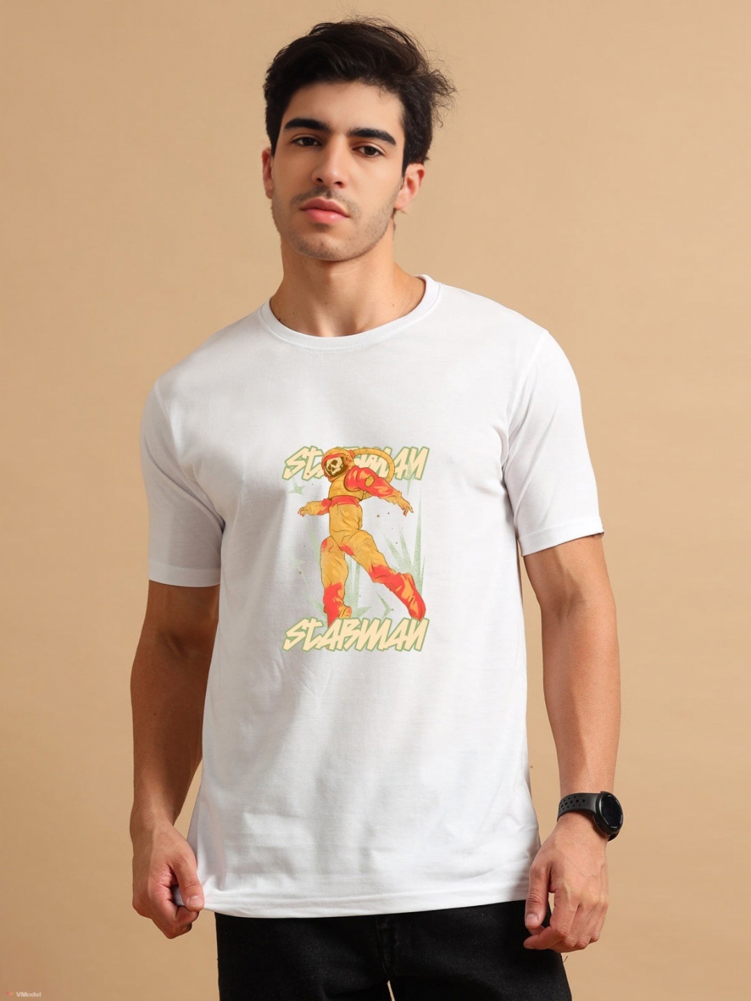 

Enciger Men Printed Applique T-shirt, White