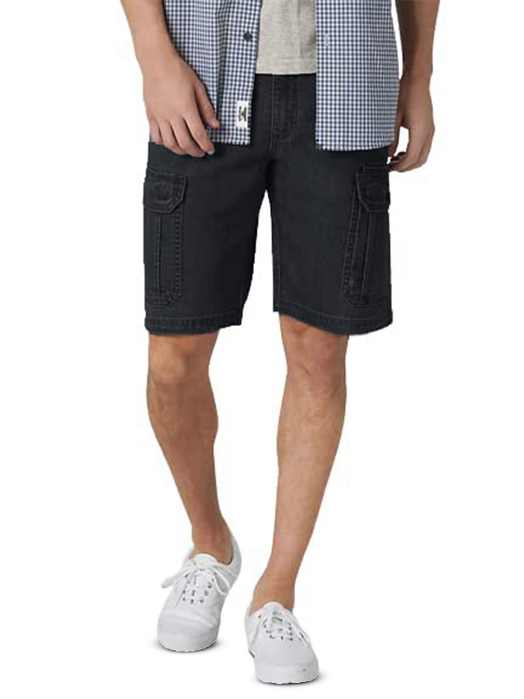 

BAESD Men High-Rise Denim Outdoor Denim Shorts, Black