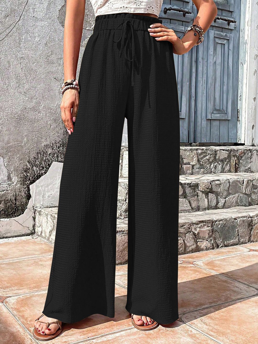 

CORSICA Women Smart High-Rise Trousers, Black