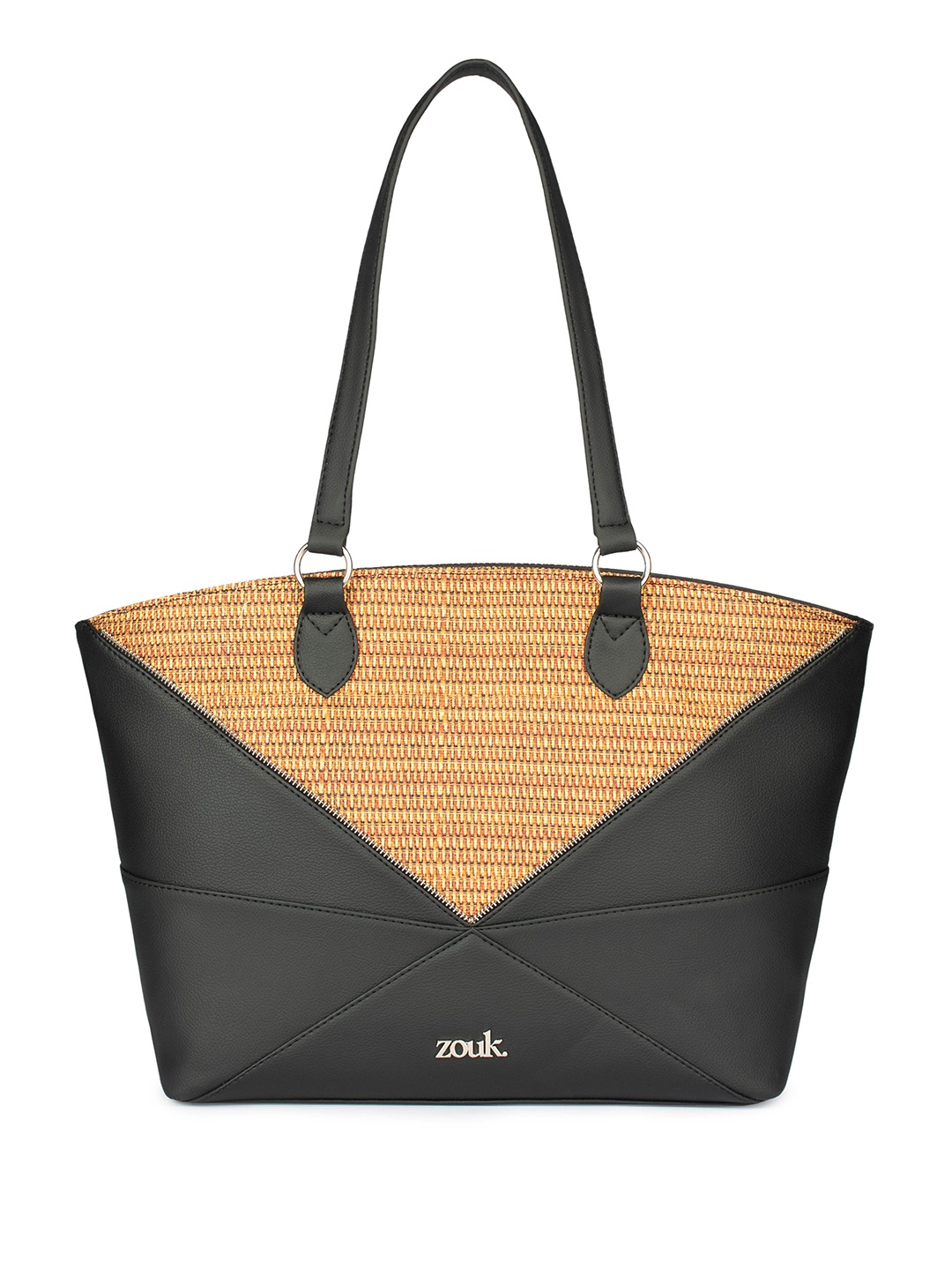 

ZOUK Women Textured Structured Shoulder Bag, Black