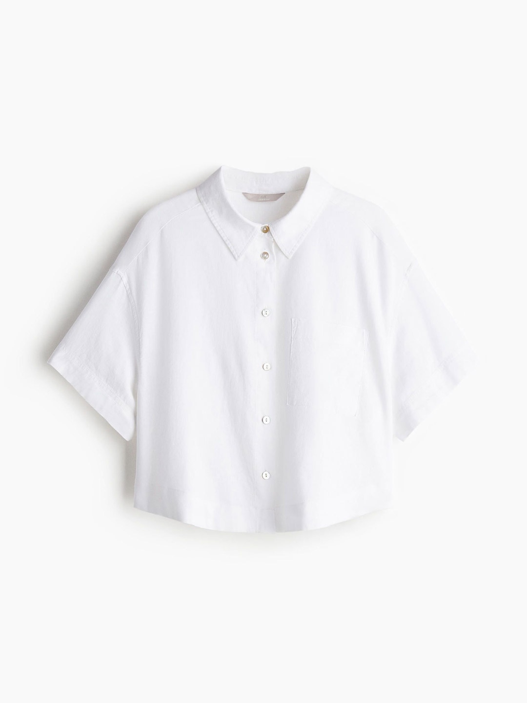 

H&M Linen-Blend Shirt, White