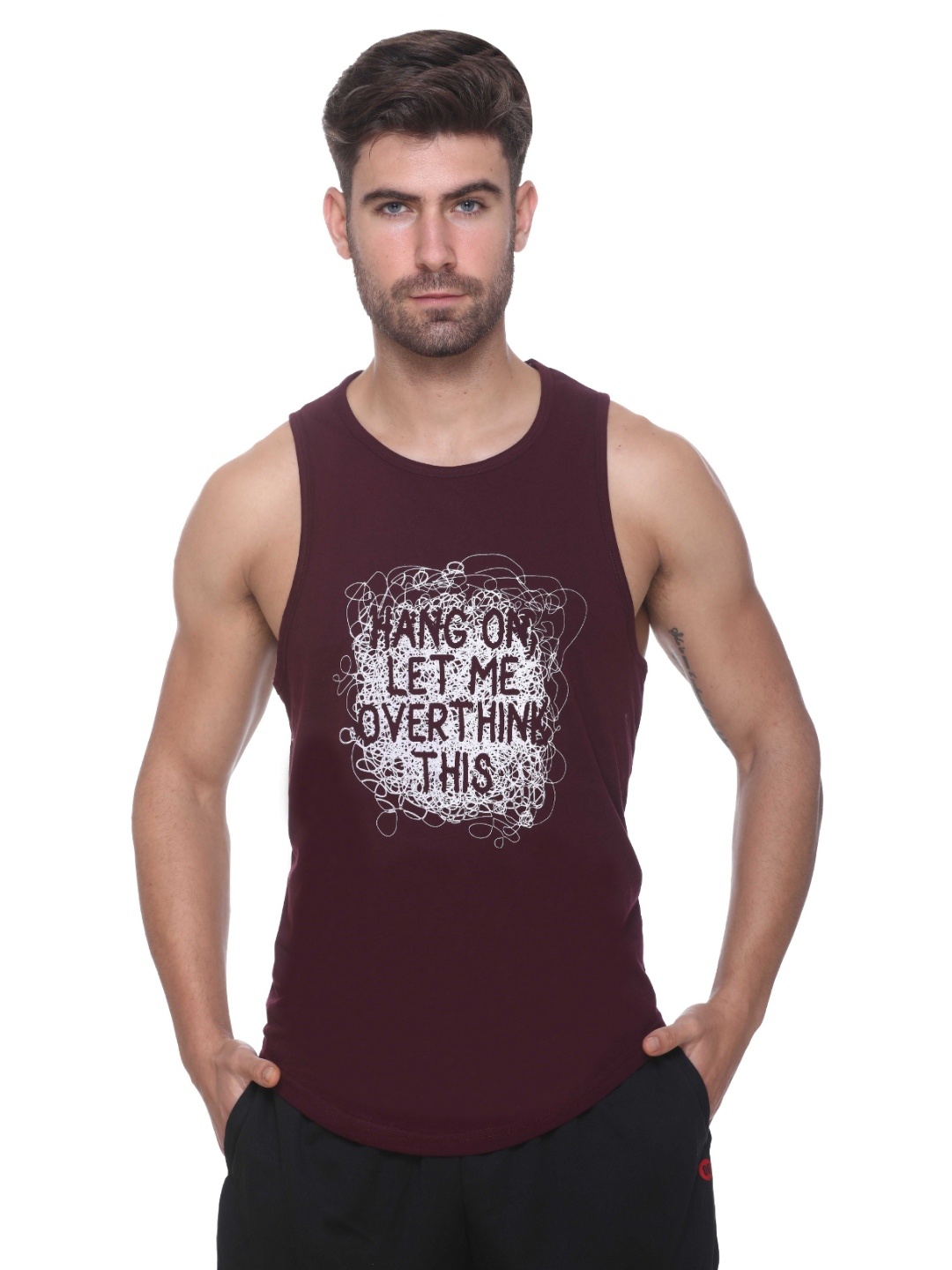 

Colors and Blends Men Printed T-shirt, Maroon