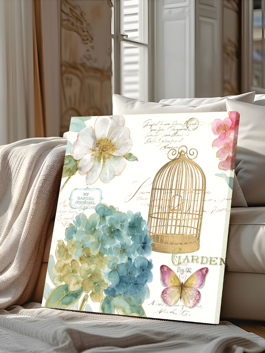 

Art Street Cream & Green Floral & Botanical Printed Canvas Wall Art