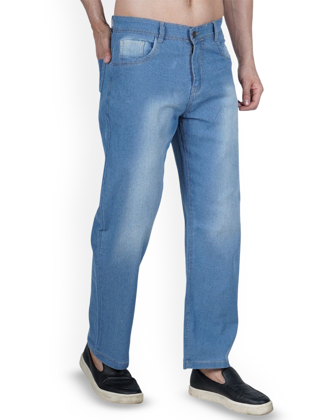 

LINARIA Men Classic Boyfriend Fit Light Fade Jeans, Blue