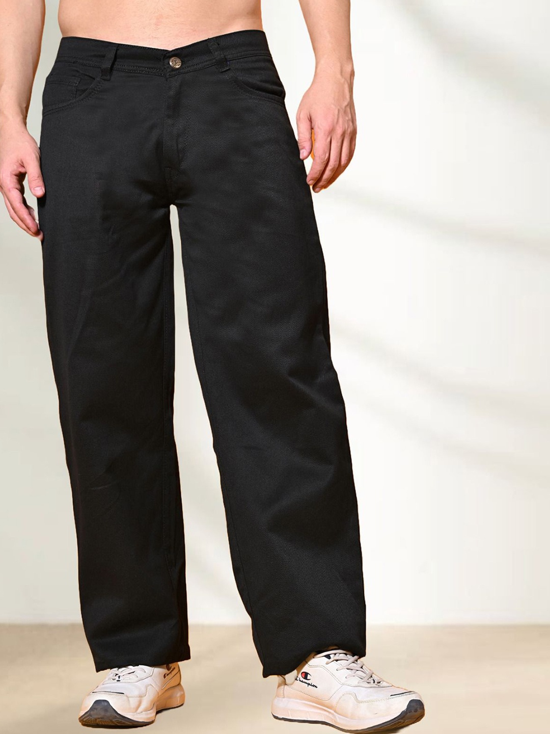 

LINARIA Men Classic Relaxed Fit Stretchable Jeans, Black