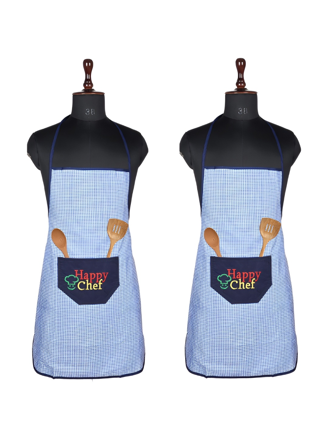 

Aura 2-Pcs Blue & White Water-ProofAprons