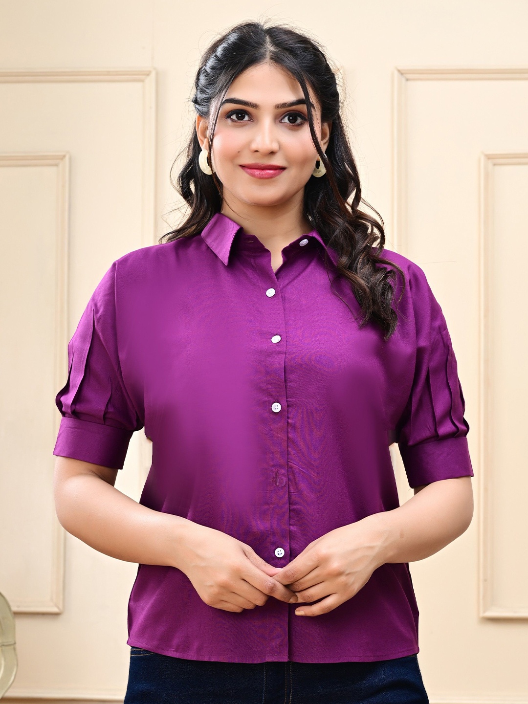 

rf clothes Women Shirt Style Top, Purple