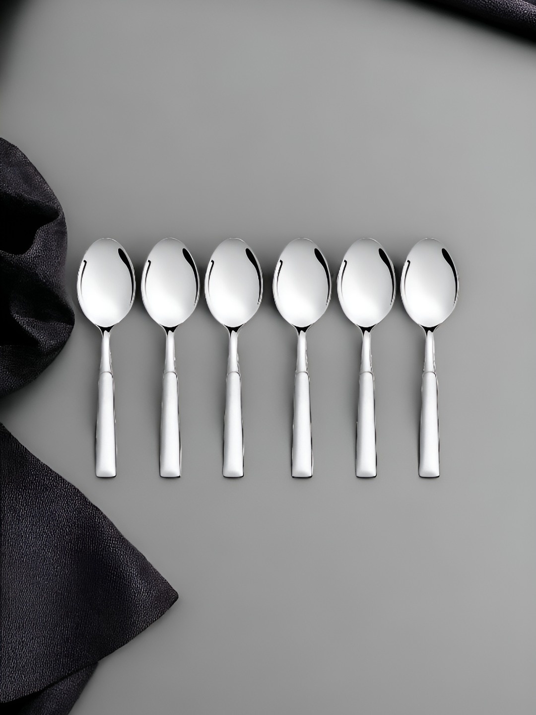 

FNS Lisbon Silver-Toned Stainless Steel 6 Pieces Tea Spoon