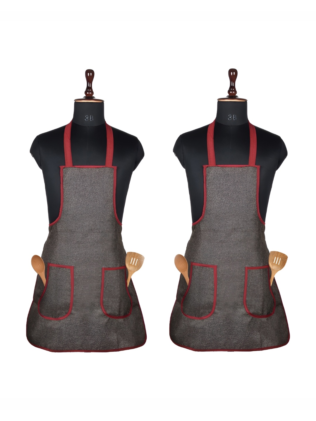

Aura Brown & Maroon 2 Pieces Waterproof Jute Aprons