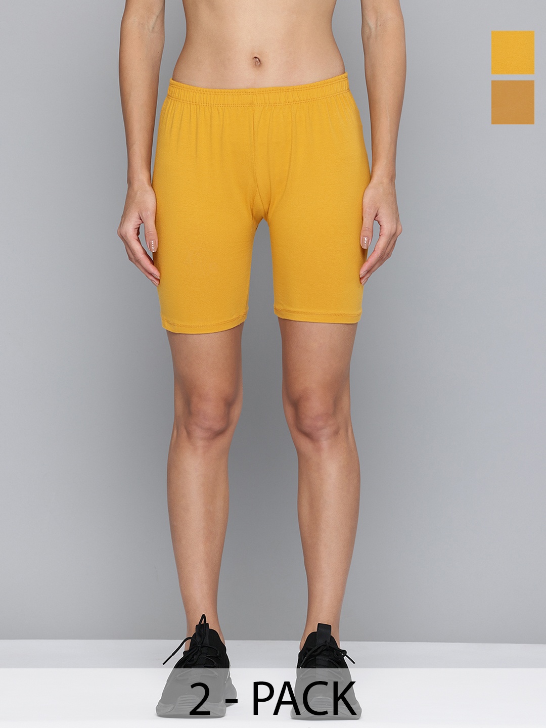 

Jinfo Women Skinny Fit Cycling Sports Tights, Mustard