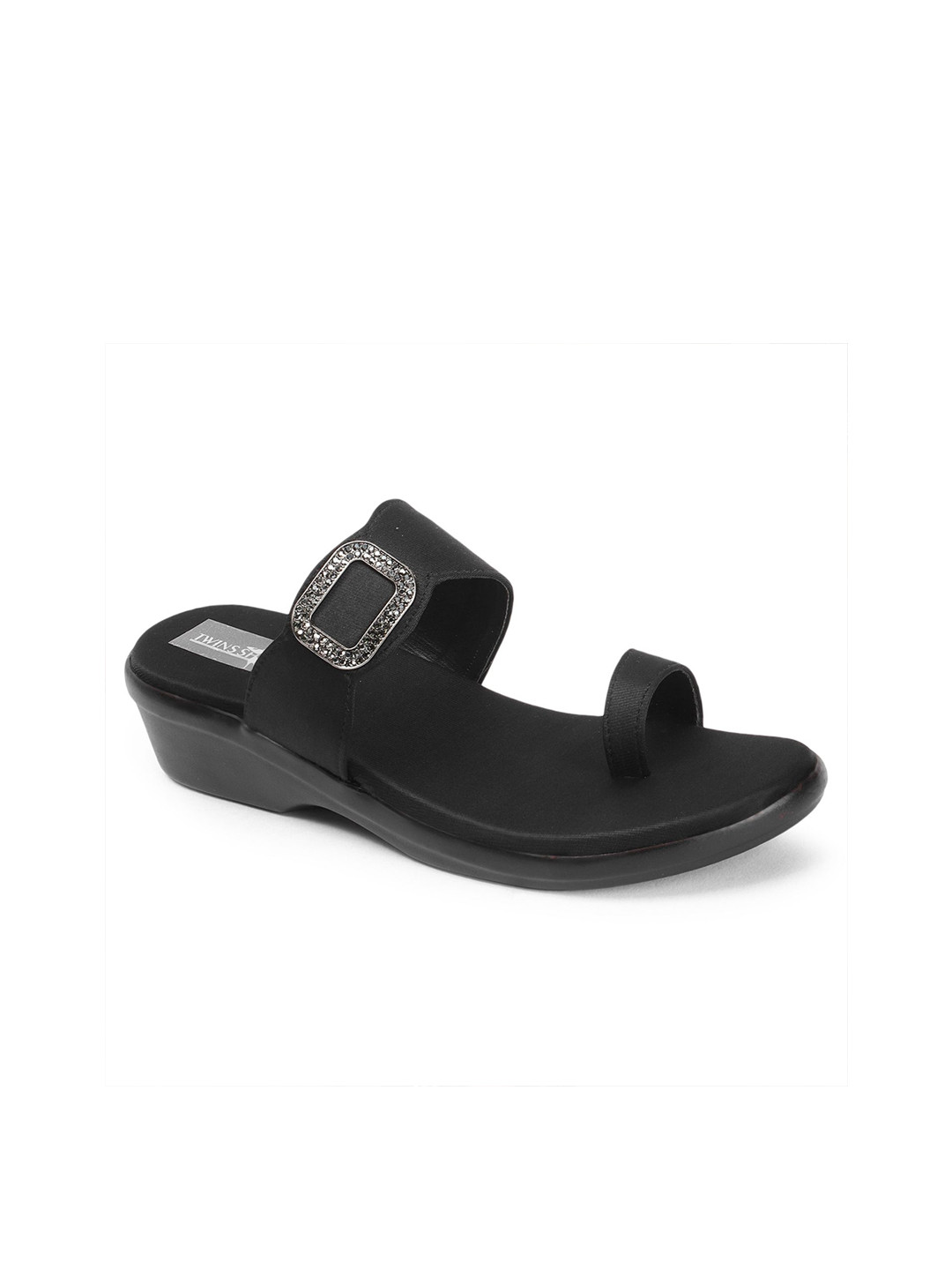 

TWINSSHOE Women Wedge Heel Sandals, Black