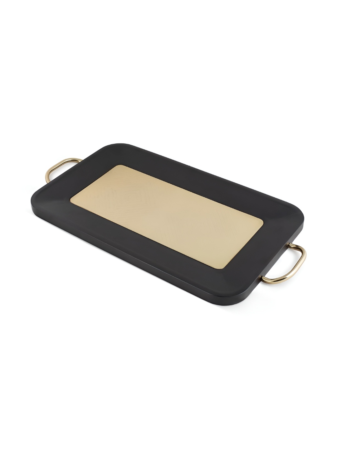 

IAAH Gold-Toned & Black Wooden Serving Tray