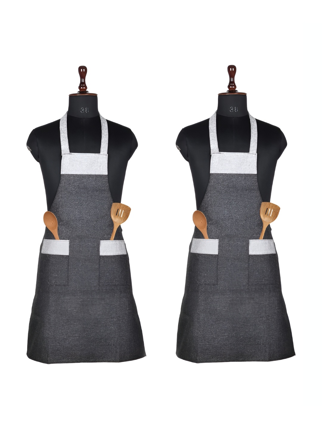 

Aura Black & Grey 2 Pieces Waterproof Jute Aprons