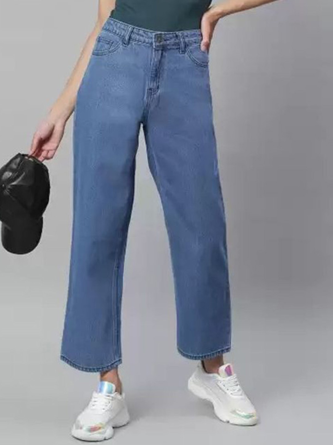 

LINARIA Women Classic Relaxed Fit Mid-Rise Jeans, Blue