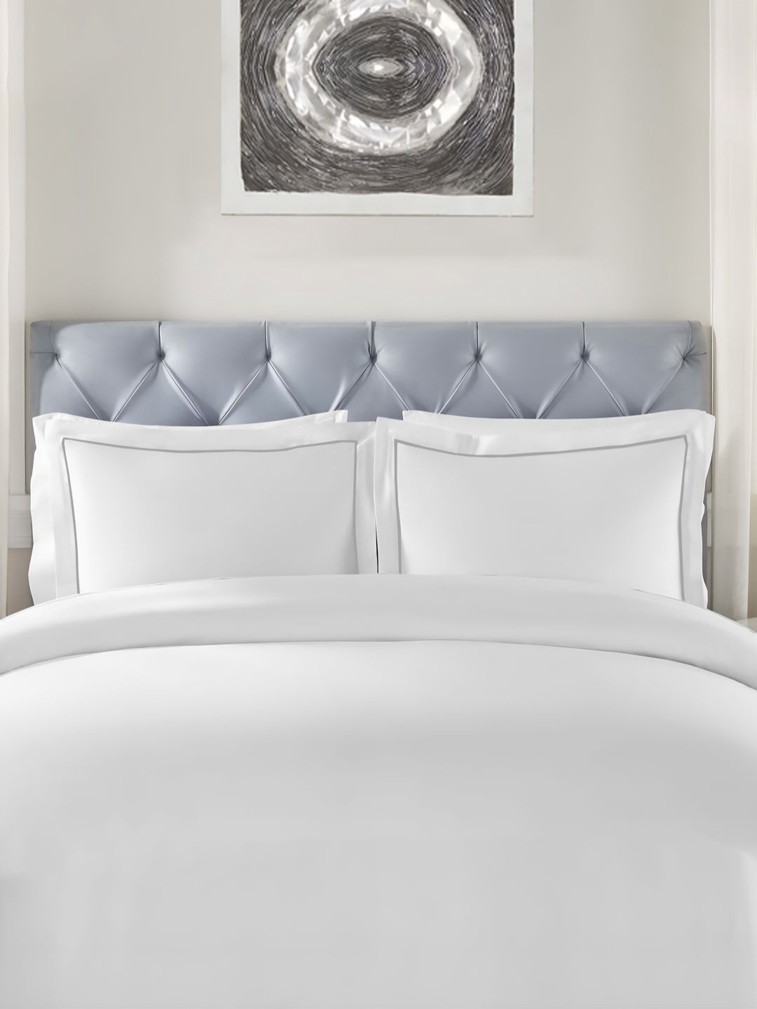 

Enchant Home Elegance White 250 TC Pure Cotton King Bedsheet Set 2.74 m x 2.74 m