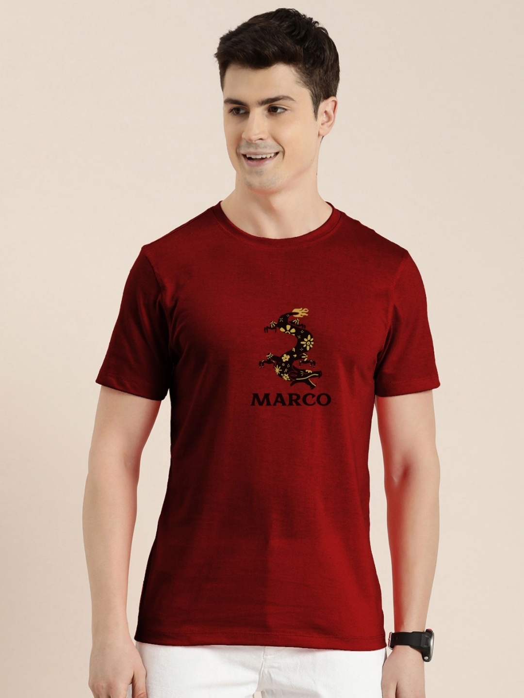 

Enciger Men Printed Pockets T-shirt, Maroon