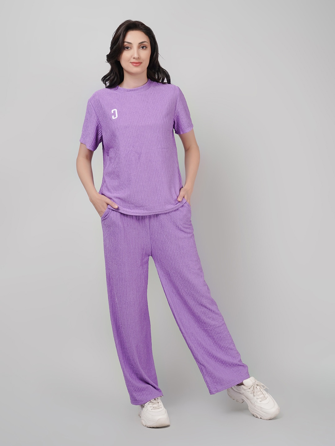 

Lugo Women Self Design Co-Ords, Purple