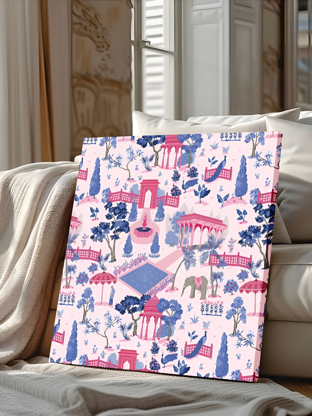 

Art Street Pink & Blue Floral & Botanical Printed Canvas Wall Art