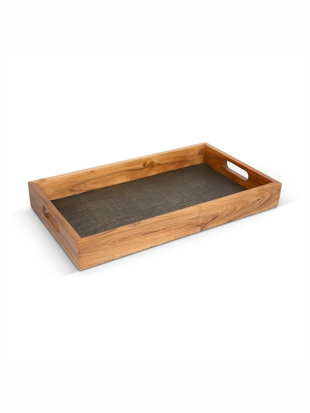 

IAAH Zade Brown & Grey Aluminium Wooden Serving Tray