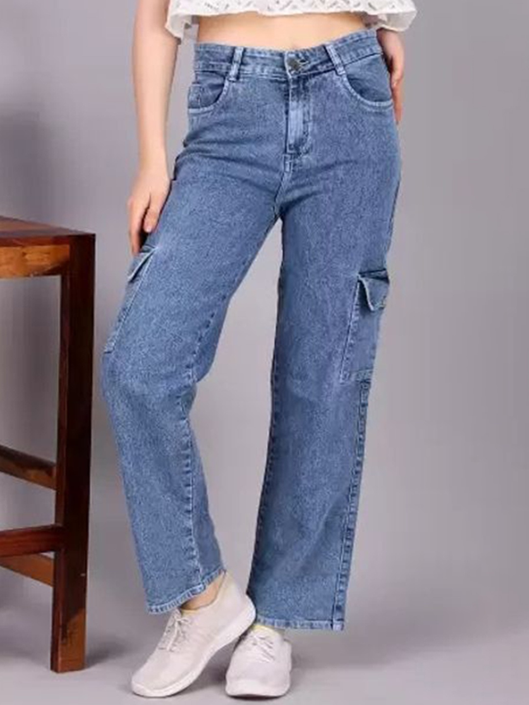 

LINARIA Women Classic Heavy Fade Jeans, Blue