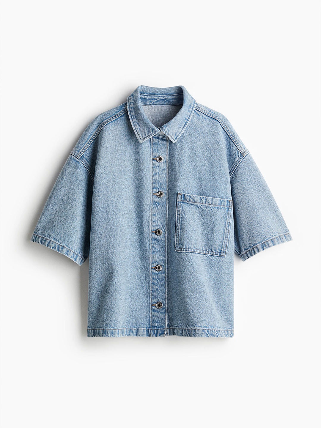 

H&M Oversized Denim Shirt, Blue