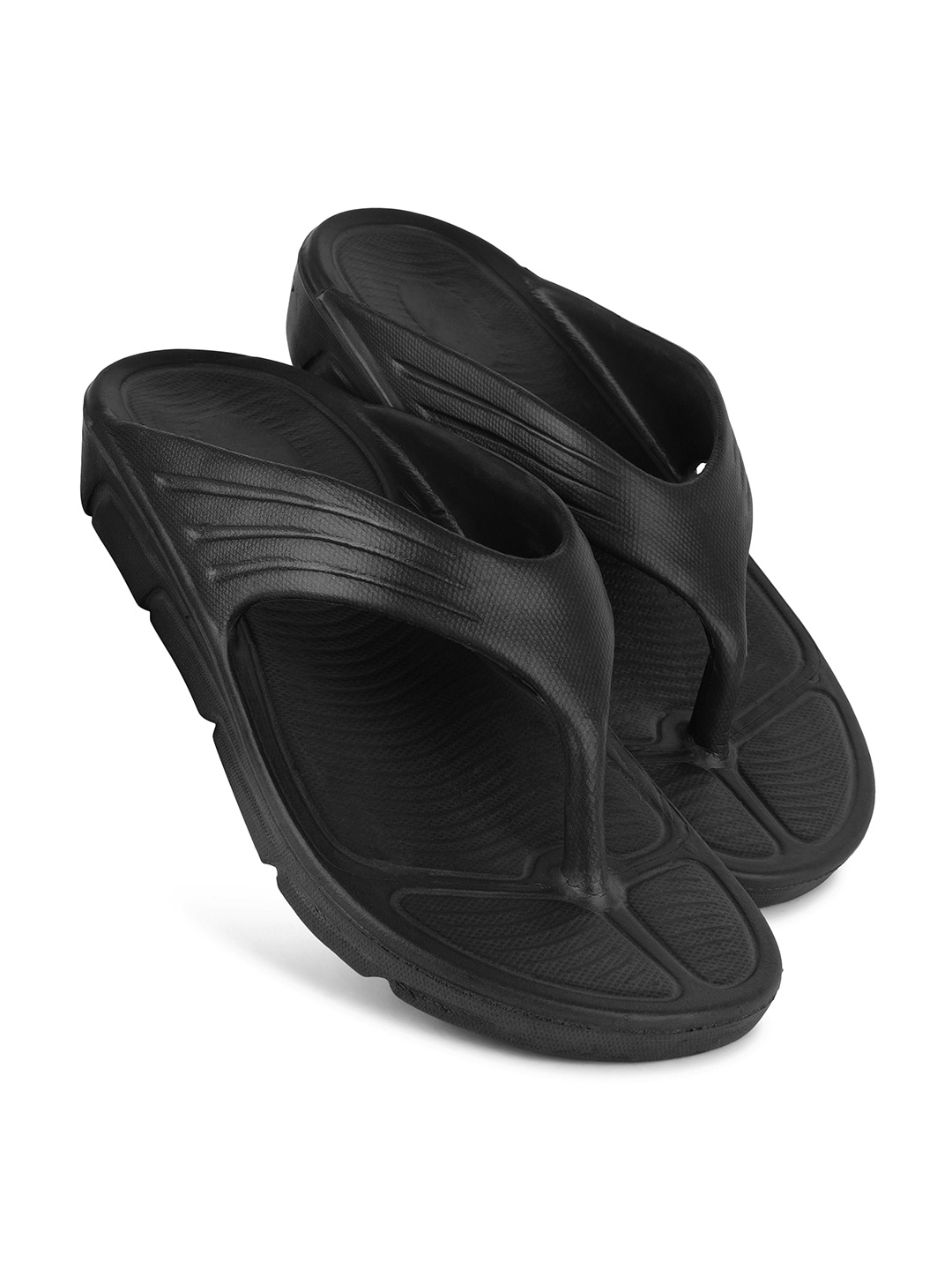 

PENNEN Men Thong Flip-Flops, Black