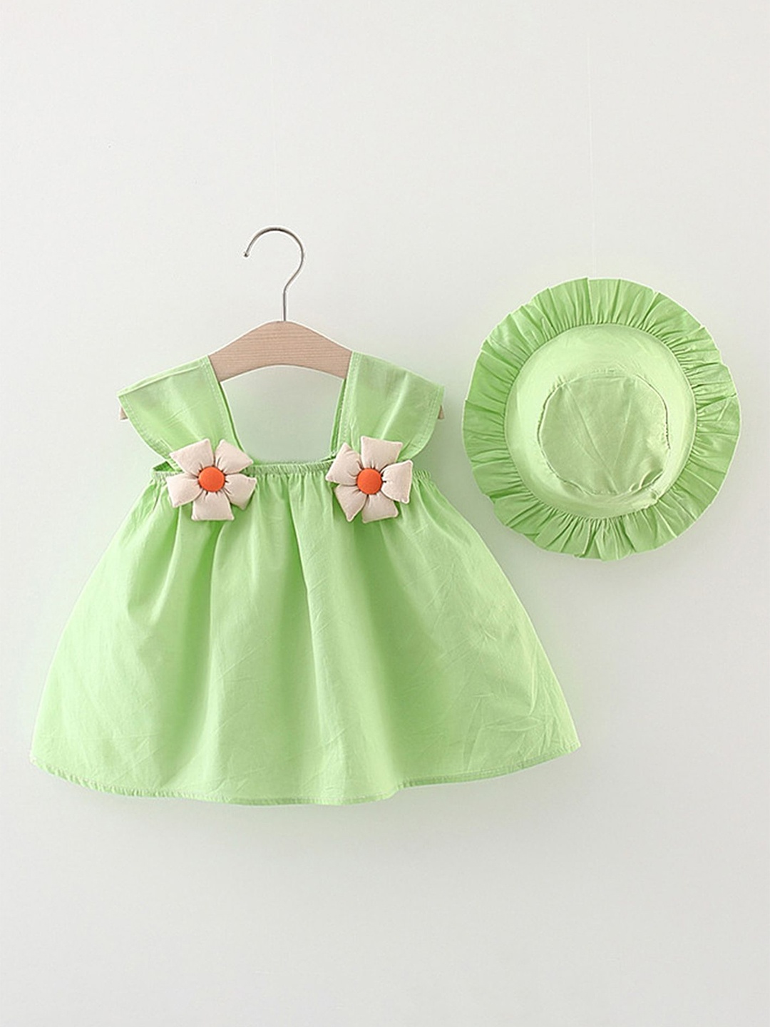 

LULU & SKY Girls Floral A-Line Mini Dress, Green