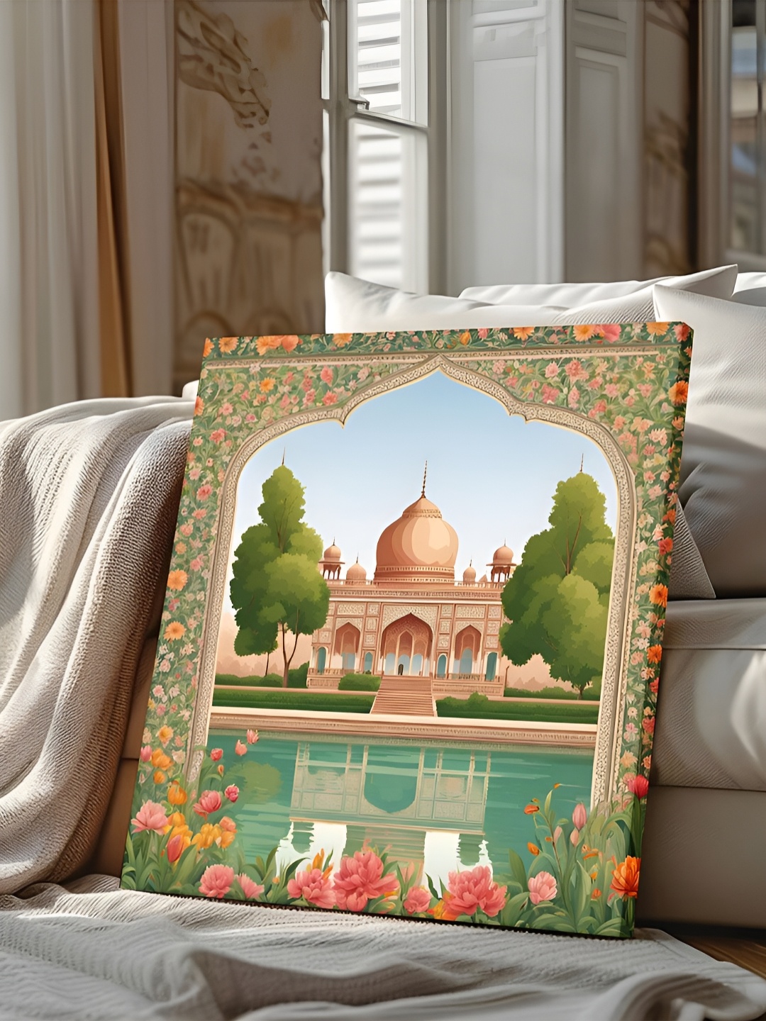 

Art Street Green & White Floral & Botanical Printed Canvas Wall Art