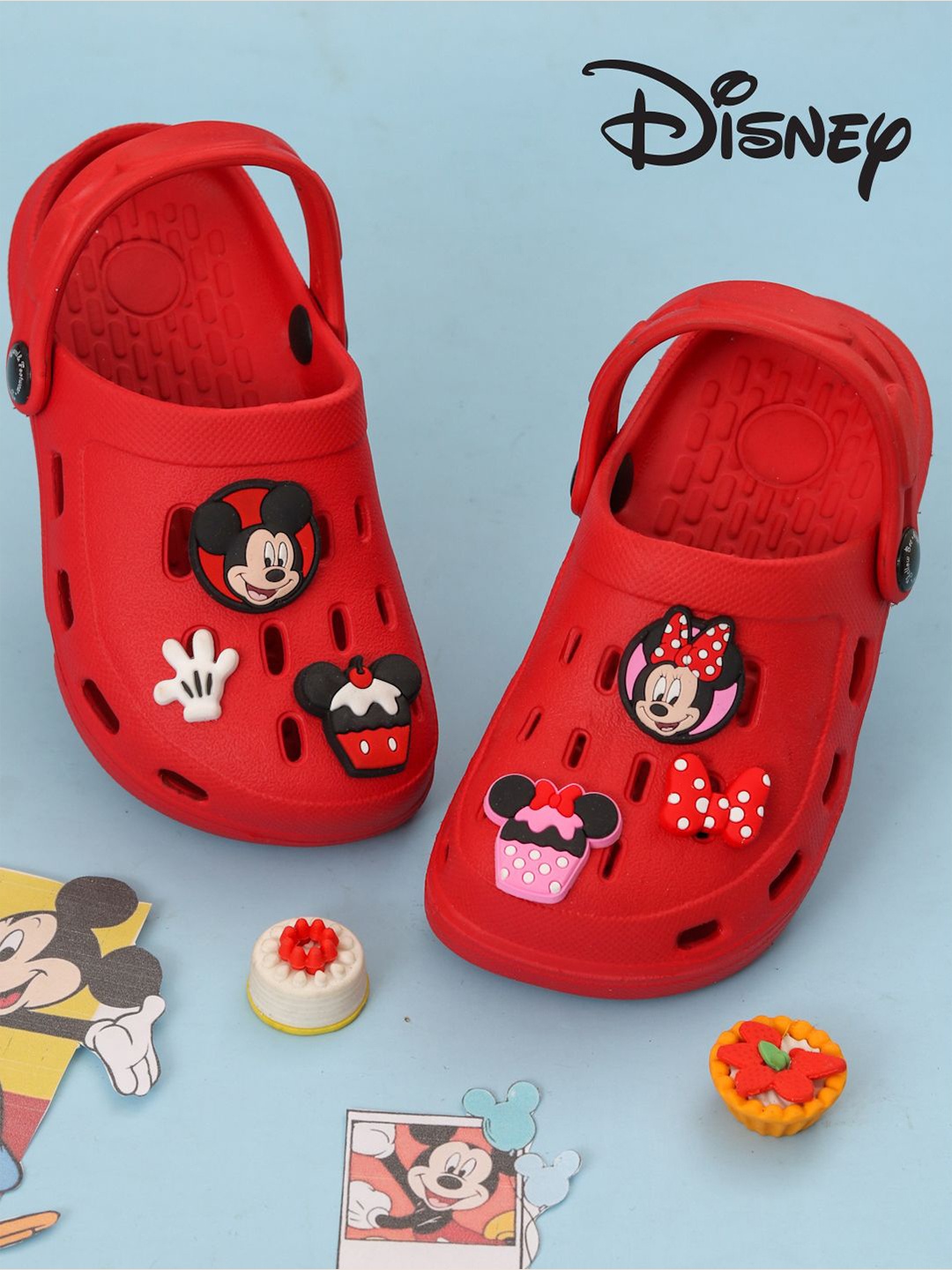 

Yellow Bee Girls Clogs Flip-Flops, Red