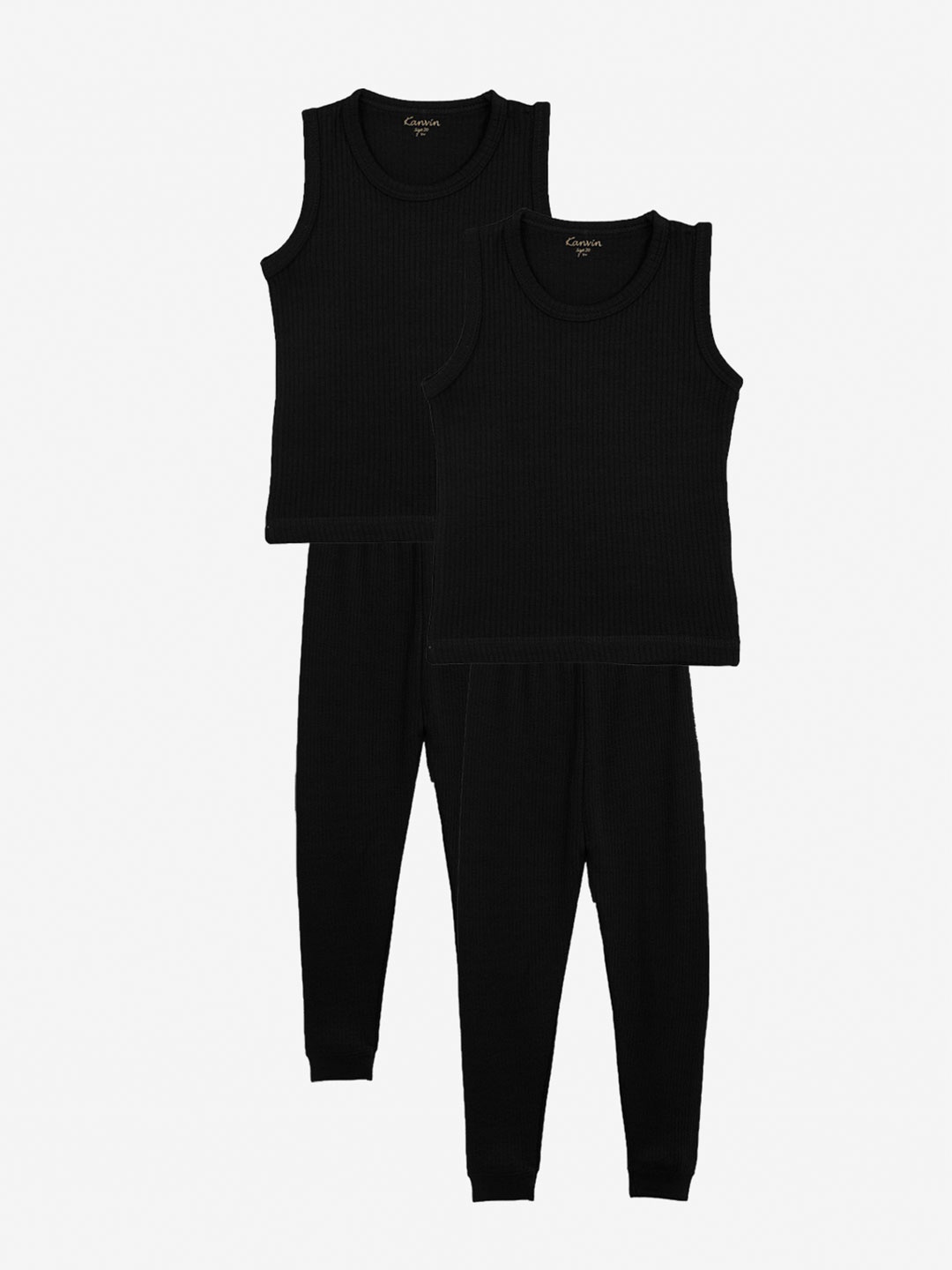 

Aerowarm Girls Pack Of 2 Thermal Sets, Black