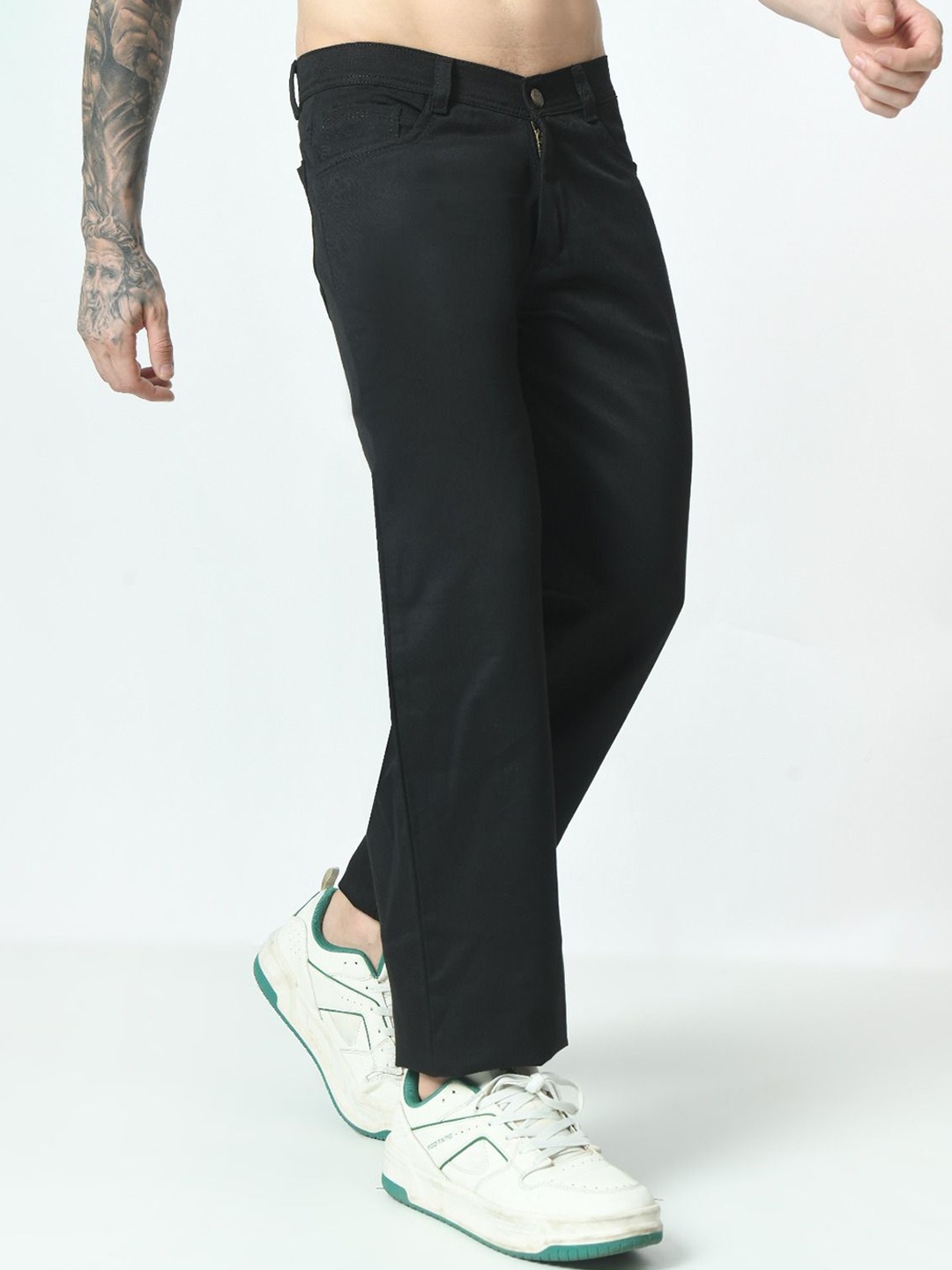 

LINARIA Men Classic Relaxed Fit Stretchable Jeans, Black