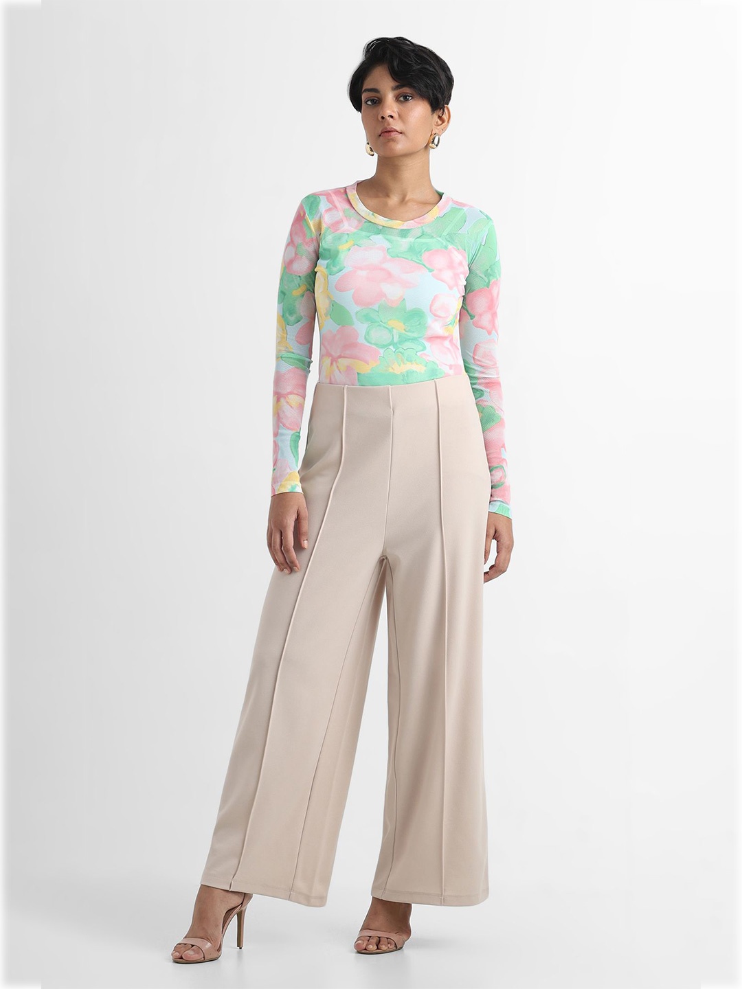

YUVAKAA Women Floral Print Cotton Crop Top, Multi