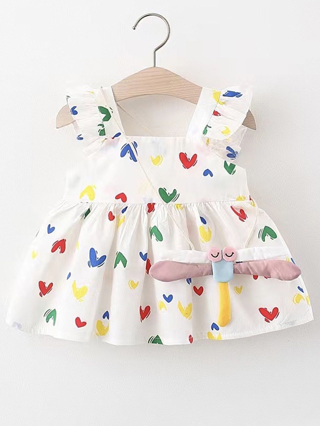

LULU & SKY Girls Printed Fit & Flare Dress, White