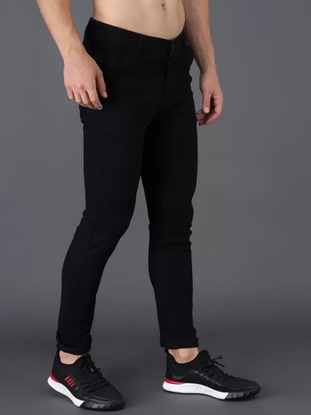 

LINARIA Men Classic Slim Fit Stretchable Jeans, Black