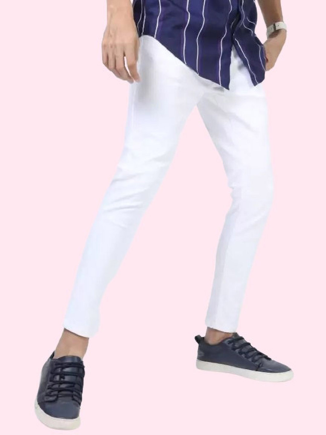 

LINARIA Men Classic Slim Fit Clean Look Clean Look Jeans, White