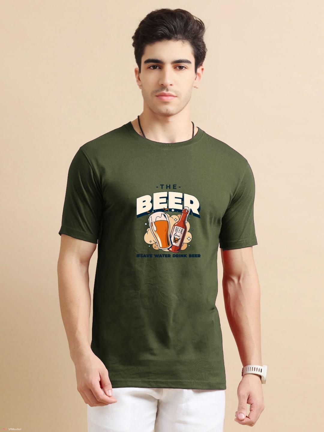

Enciger Men Printed Applique T-shirt, Olive