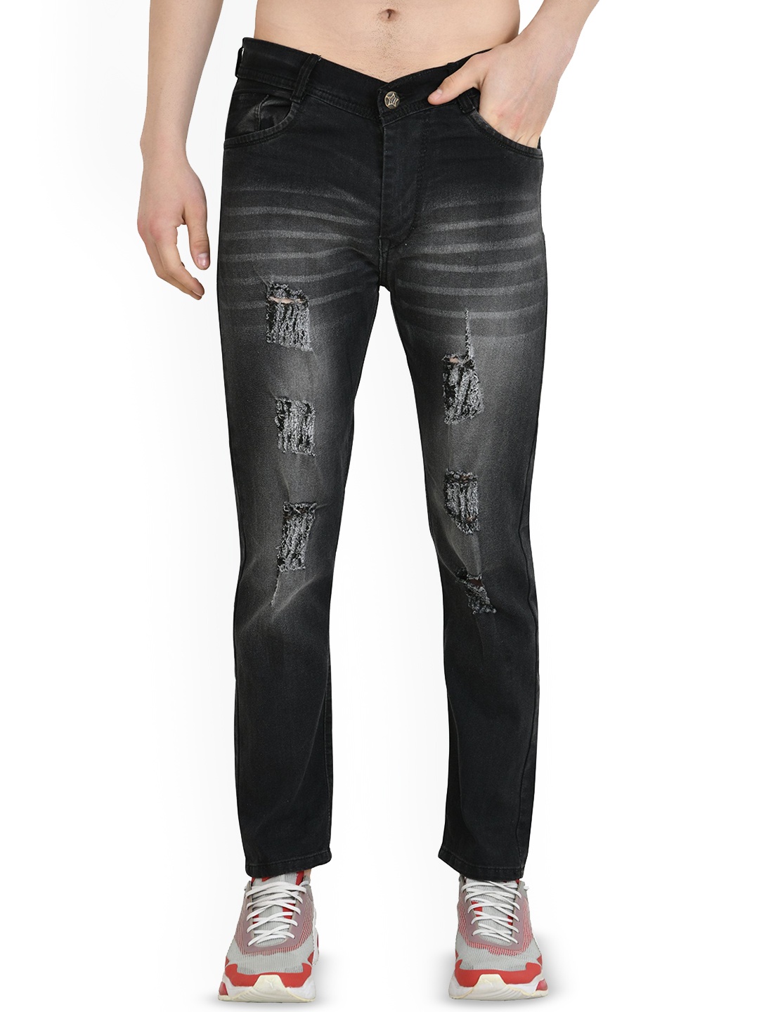 

LINARIA Men Regular Fit Mid-Rise Classic Jeans, Grey