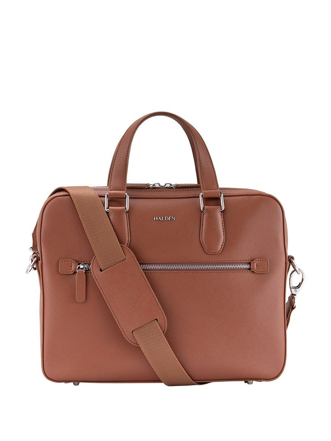 

HALDEN Unisex Leather Laptop Bag, Tan