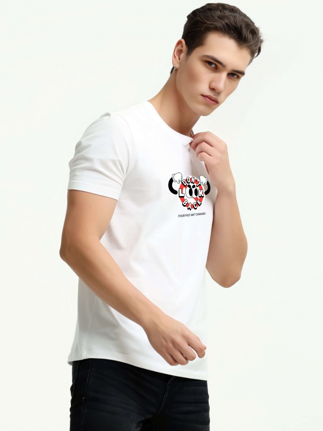 

Enciger Men Printed Applique T-shirt, White
