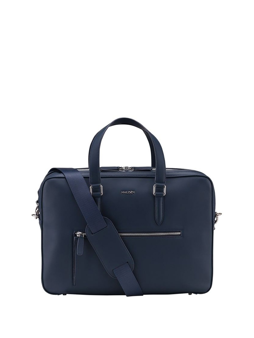 

HALDEN Unisex Leather Laptop Bag, Black