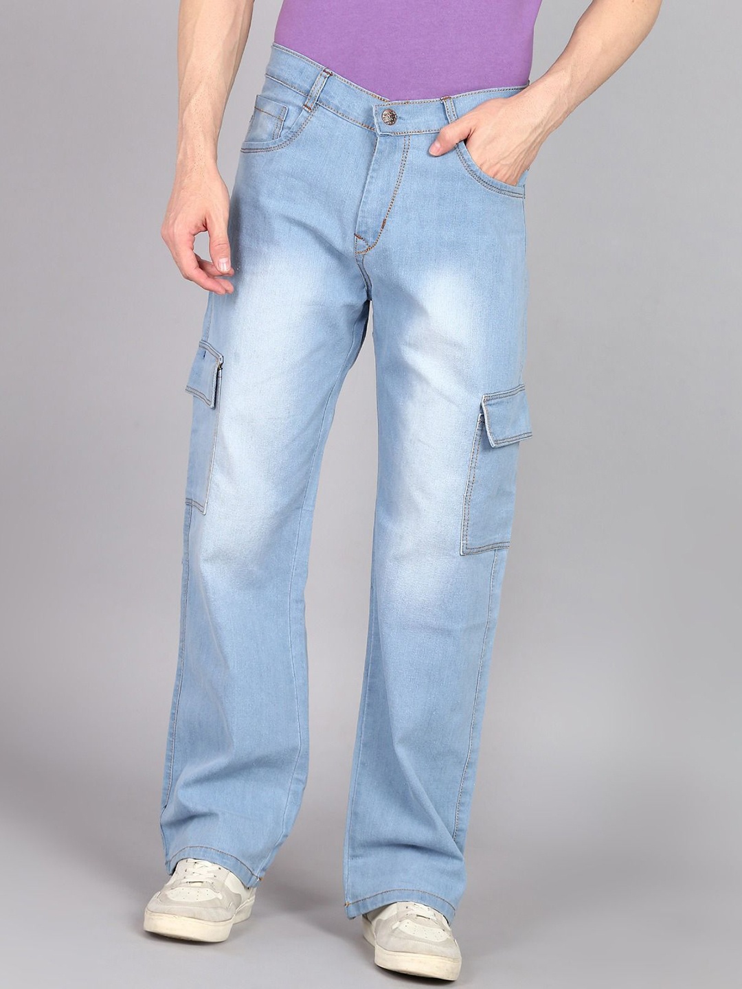 

LINARIA Men Classic Boyfriend Fit Heavy Fade Jeans, Blue