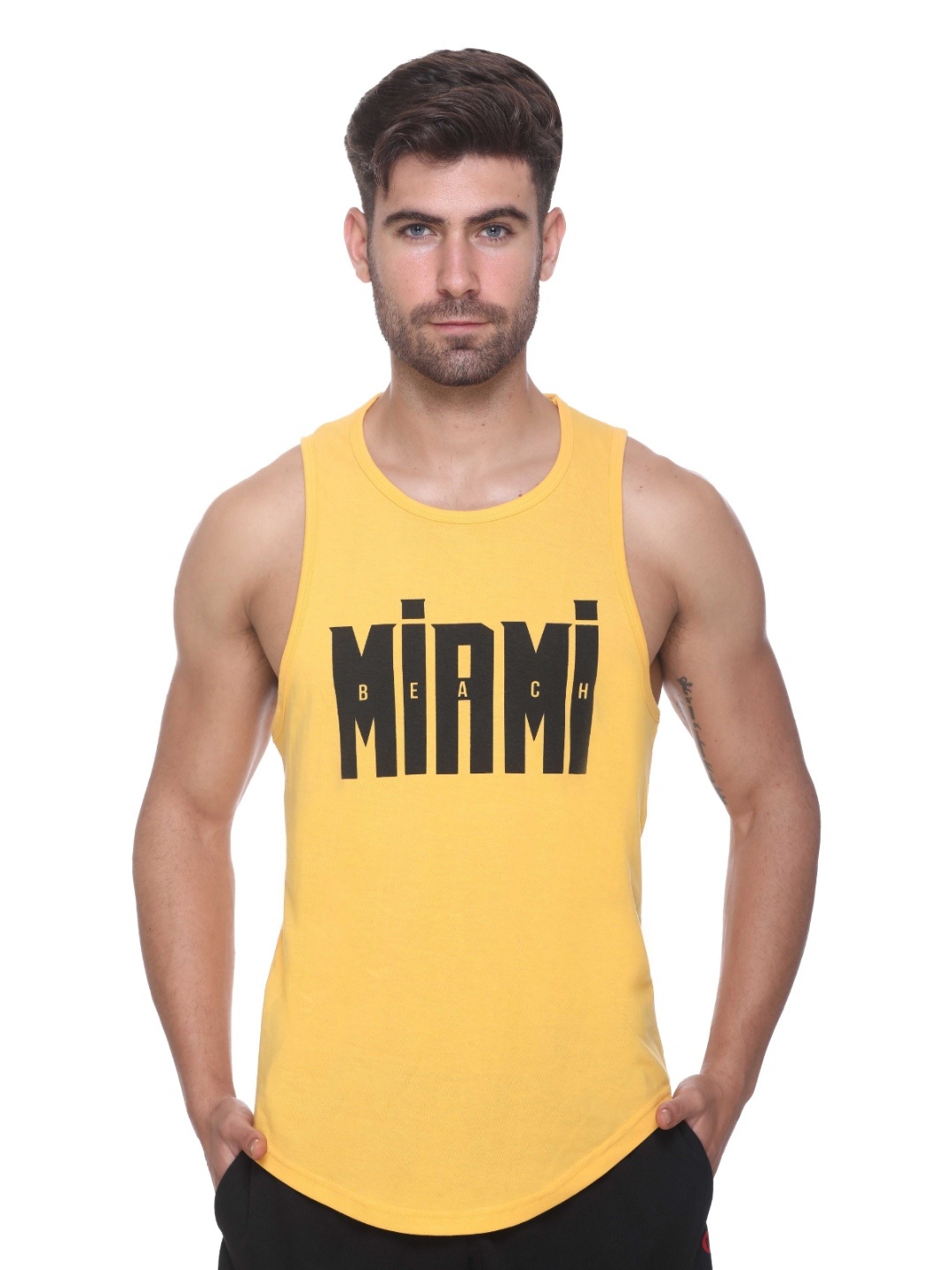 

Colors and Blends Men Printed T-shirt, Yellow