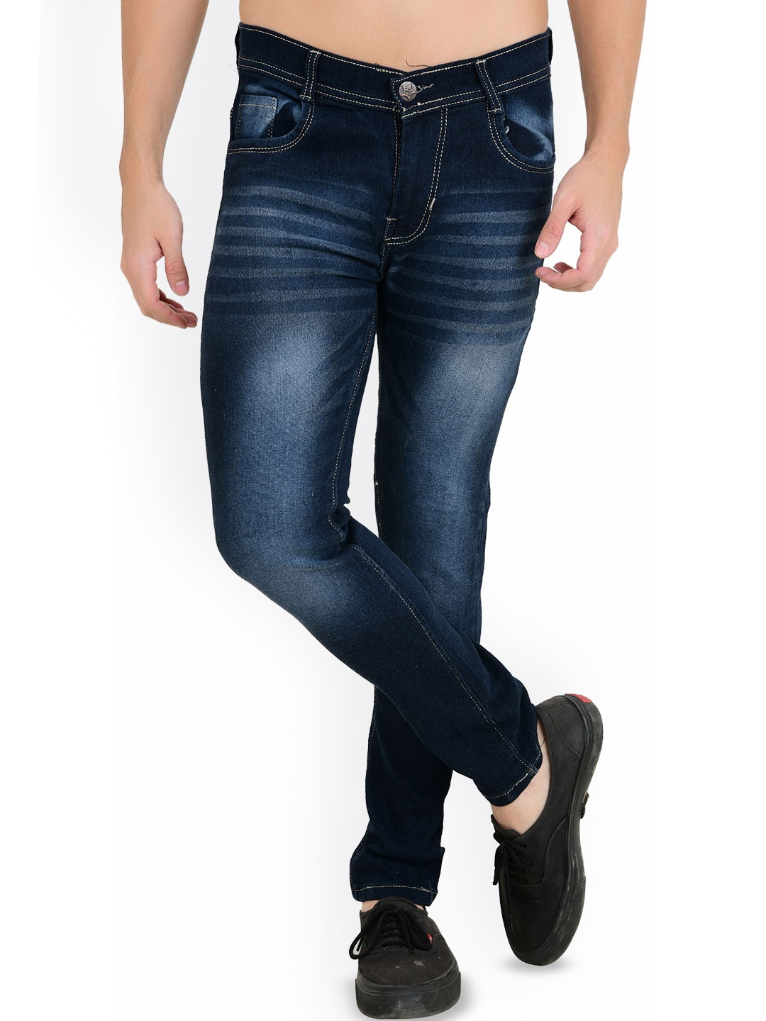 

LINARIA Men Classic Cotton Slim Fit Light Fade Jeans, Blue