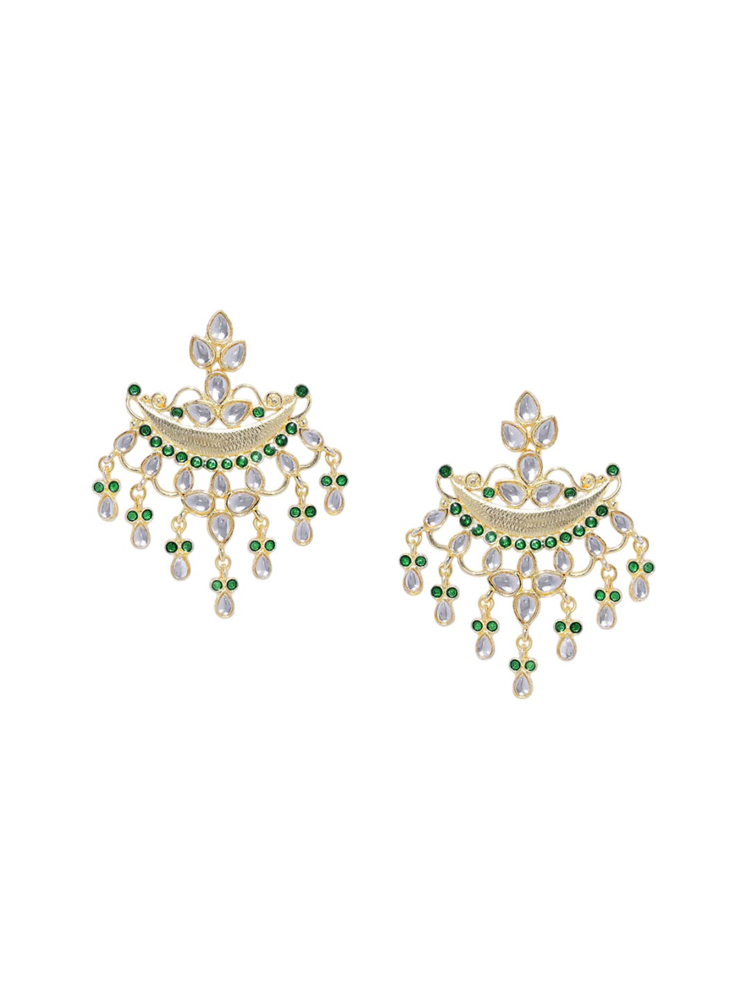 

Anouk Gold-Plated Rhinestone Studded Crescent Shaped Chandbali