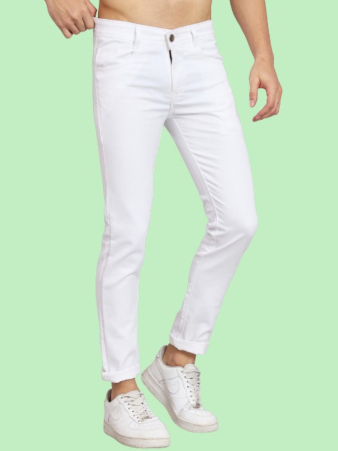 

LINARIA Men Classic Slim Fit Jeans, White