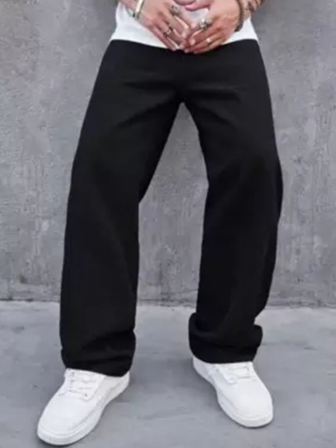 

LINARIA Men Classic Relaxed Fit Stretchable Jeans, Black