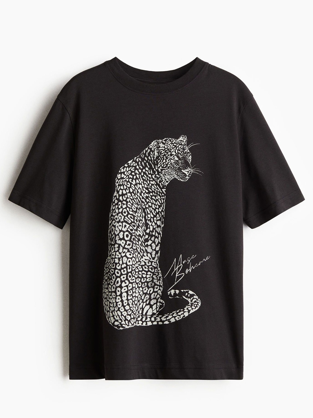 

H&M Printed T-shirt, Black
